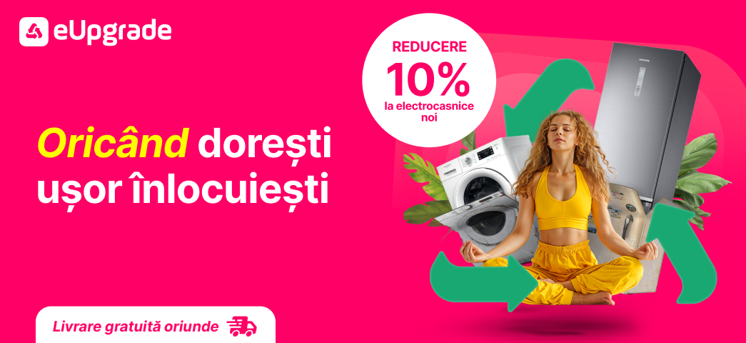 Schimbă tehnica ta veche pe un produs la fel și beneficiază de 10% reducere: eUpgrade