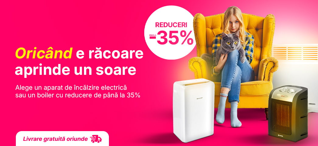 Doar acum, ai șansa să-ți alegi aparat de încălzit electric sau boilerul cu reducere de până la 35%
