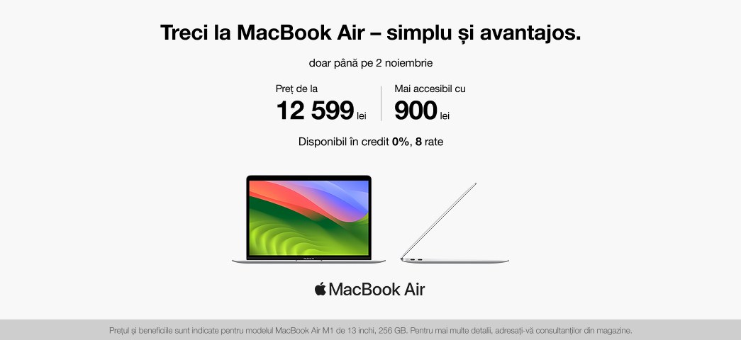 Treci la MacBook Air simplu și avantajos