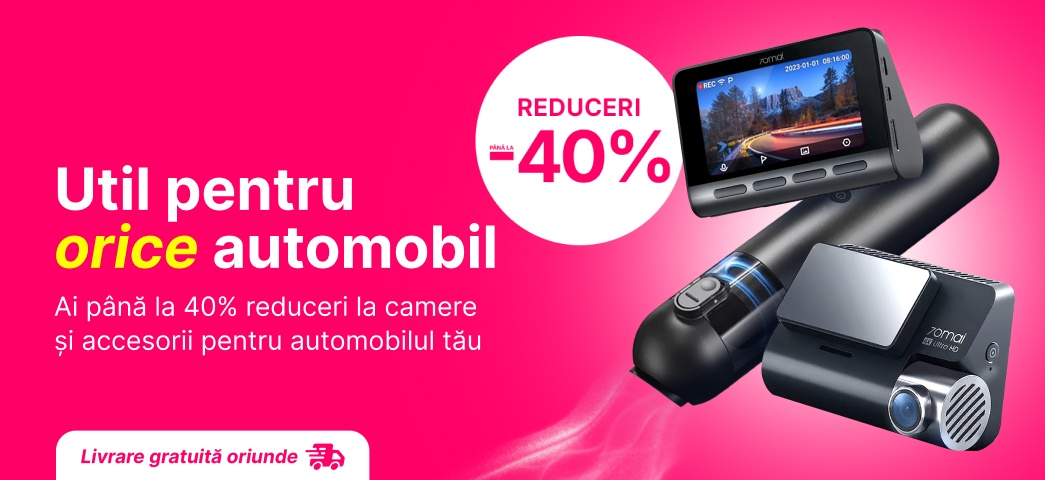 Ai până la 40% reduceri la camere și accesorii pentru automobilul tău