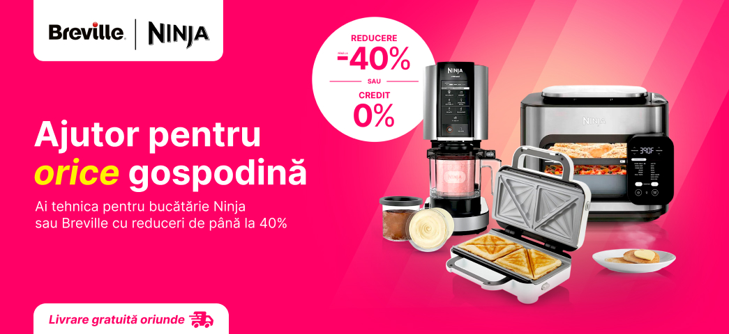 Oricând bucate perfect preparate cu Ninja și Breville!