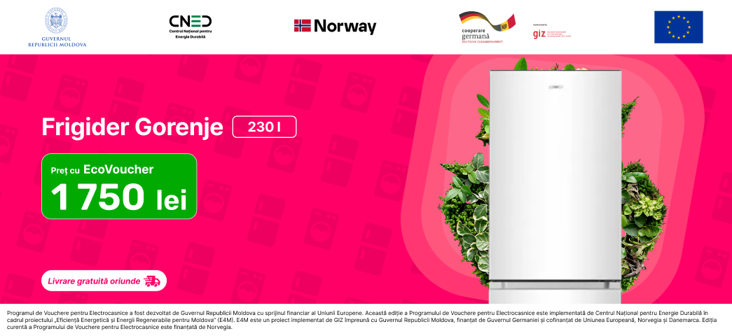 Frigider Gorenje Preț cu EcoVoucher 1 750 lei