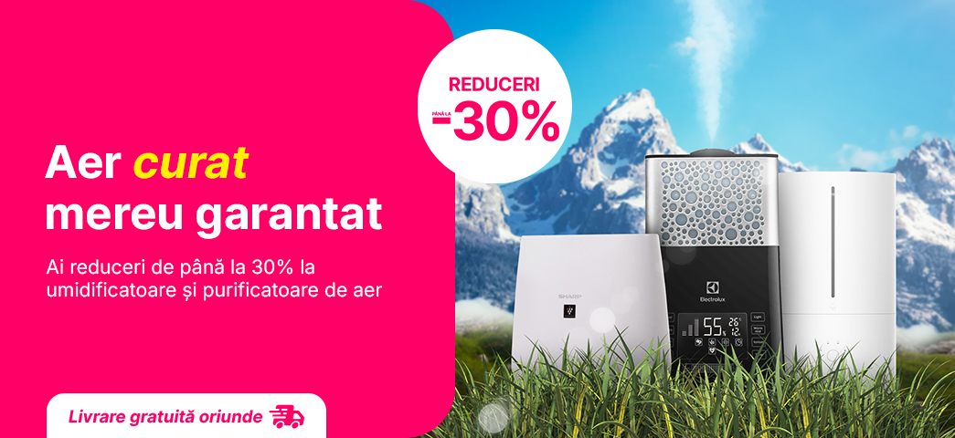 Alege un purificator și un umidificator de aer cu reducere de până la 30%