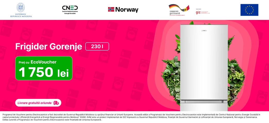 Frigider Gorenje Preț cu EcoVoucher 1 750 lei