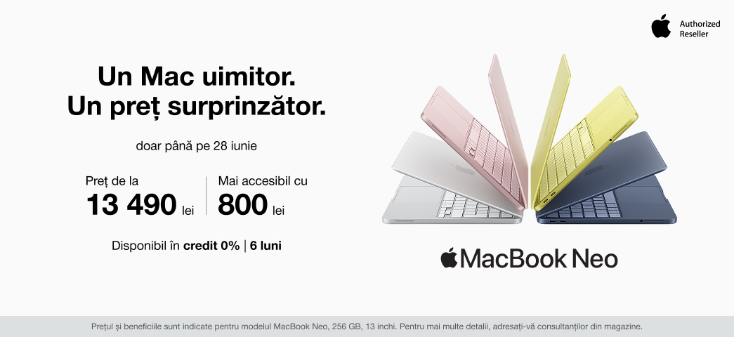 Prinde oferta avantajoasă la MacBook-ul preferat!