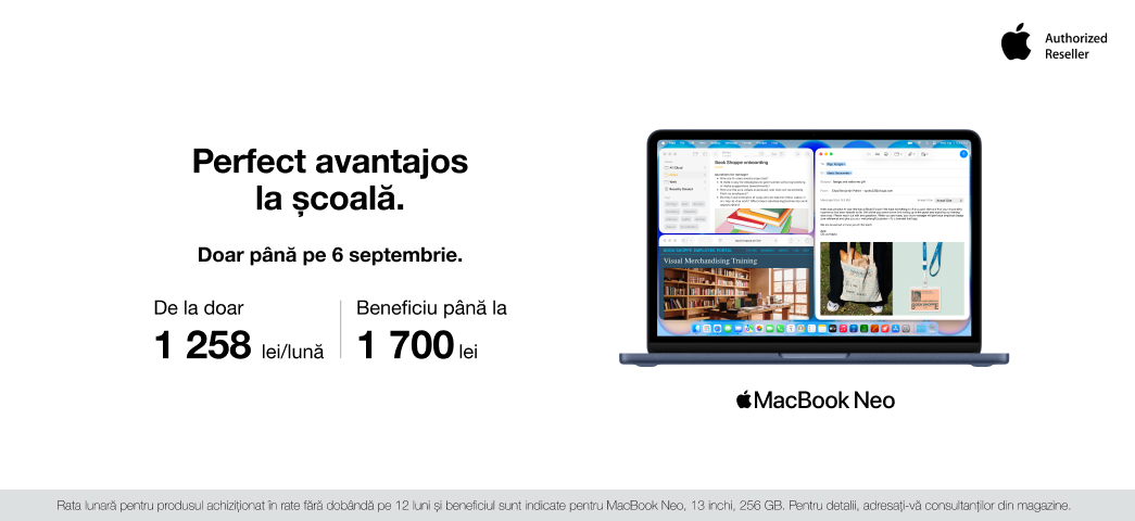 MacBook Neo reducere pânâ la 1 700 lei
