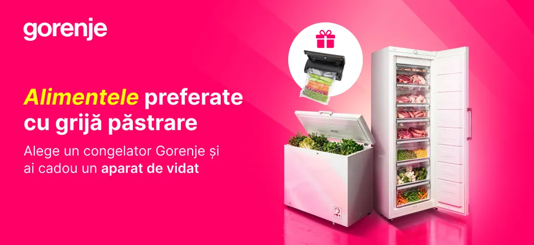 Alege acum un congelator Gorenje și primești cadou un aparat de vidat.