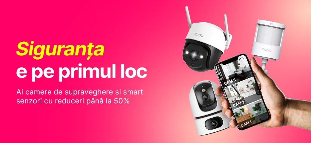 Camere moderne de supraveghere și senzorilor smart, disponibile acum cu reduceri de până la 50%