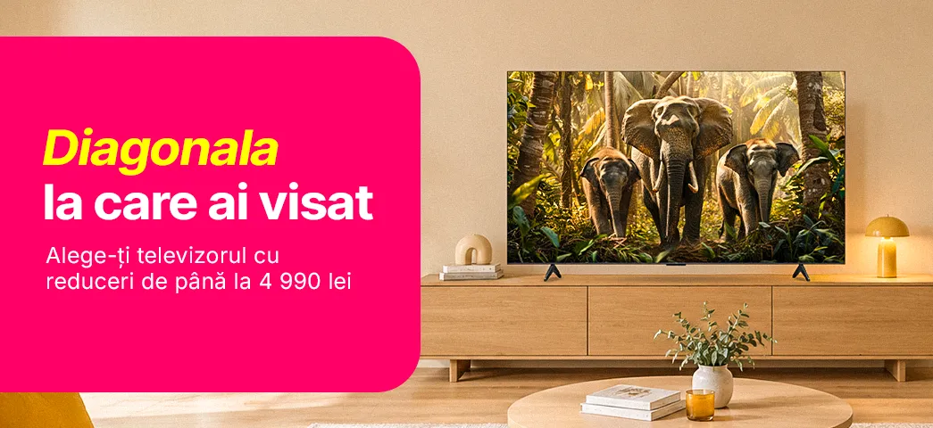 Alege-ți televizorul cu reducere de până la 4 990 lei