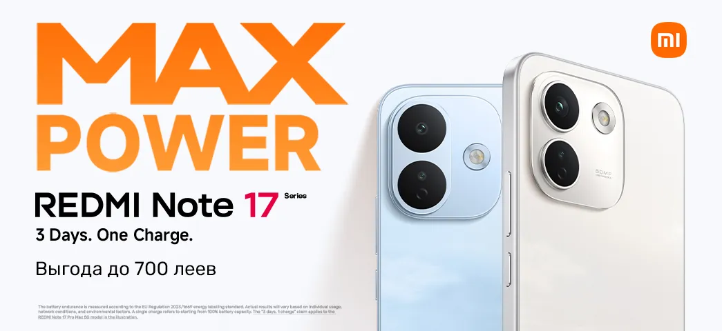 Приобретите новые Redmi Note 17 Pro и Pro Max! со скидкой до 700 леев.