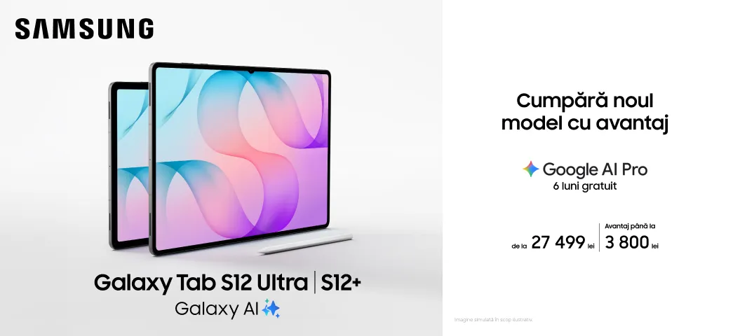 Noile Galaxy Tab S12+ și Galaxy S12 Ultra, Primești un Certificat cadou de până la 3 800 lei
