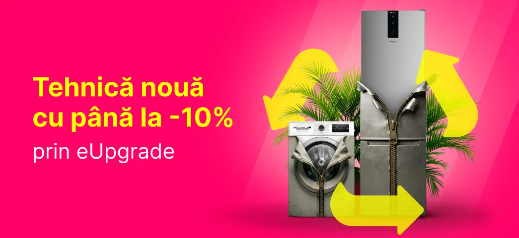 Schimbă tehnica ta veche pe un produs la fel și beneficiază de 10% reducere: eUpgrade