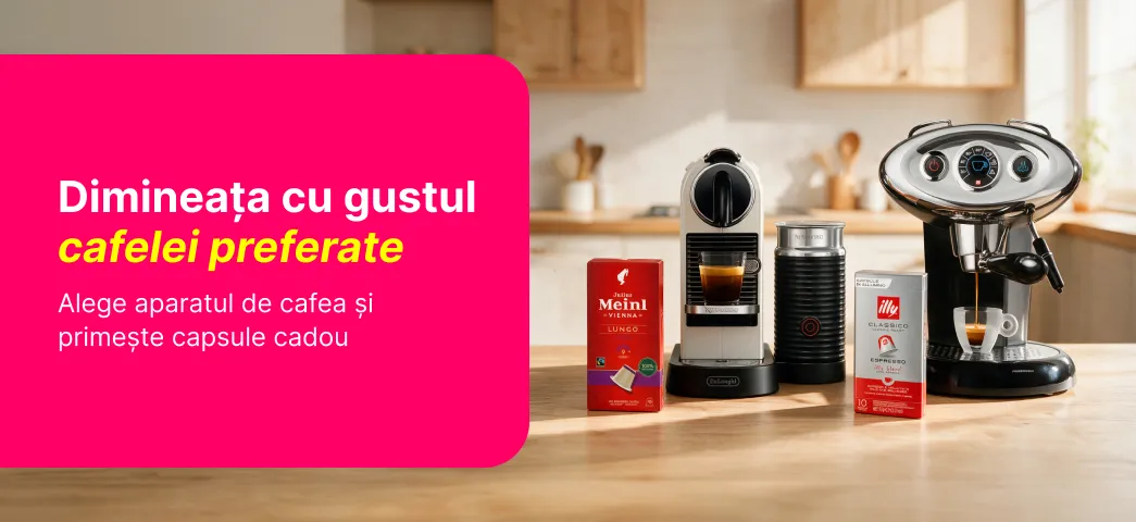 La achiziție DeLonghi primești un pachet de cafea