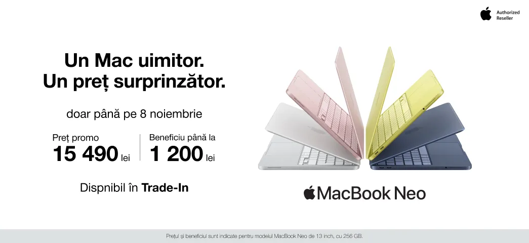 MacBook Neo reducere pânâ la 2 000 lei