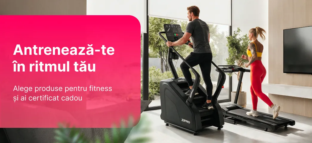 Alege-ți aparatul pentru fitness necesar pentru orice grupă de mușchi și primește certificat cadou de 500 lei sau 1000 lei pentru procurarea altor produse