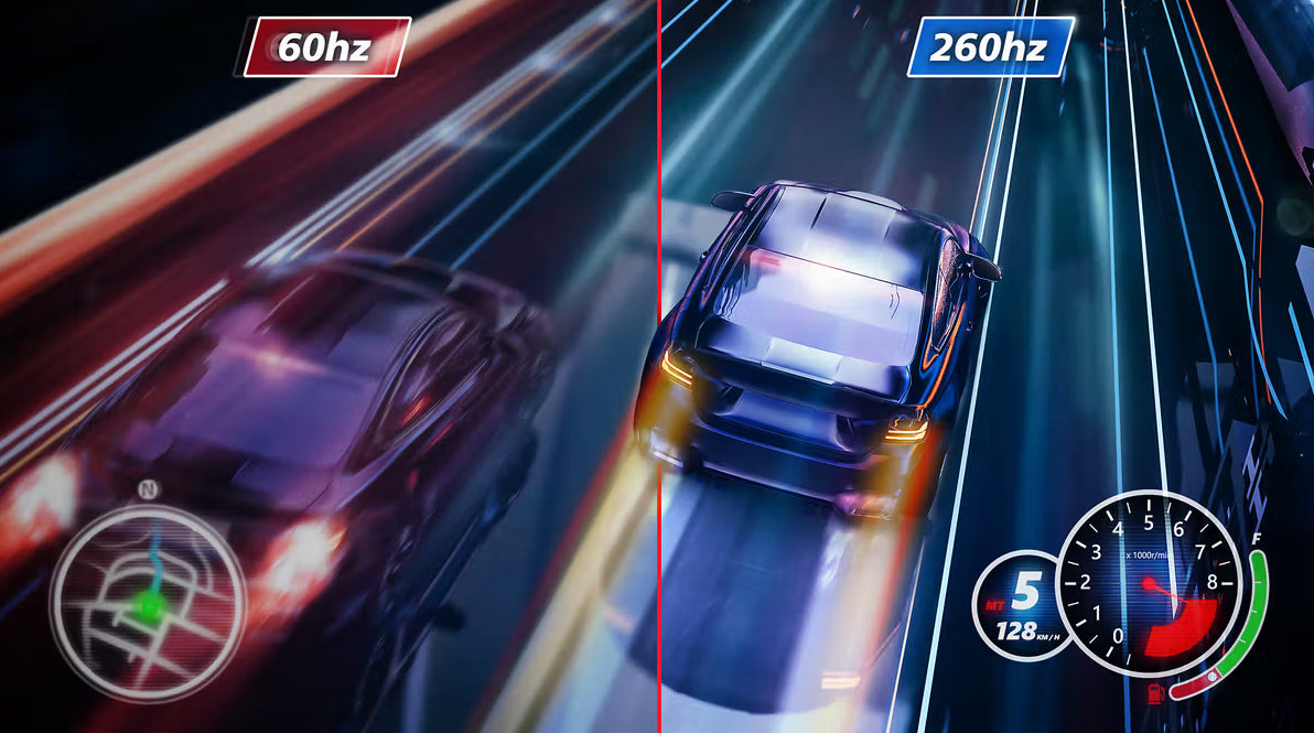 Сверхбыстрая частота обновления 240 Гц для игр практически без задержек
