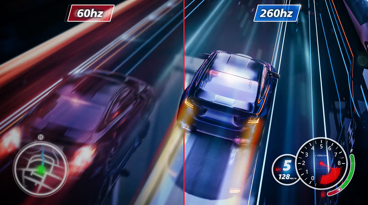 Сверхбыстрая частота обновления 240 Гц для игр практически без задержек