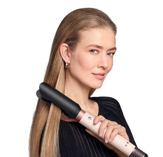 Accesoriul de &icirc;ndreptat AirSmooth2x&trade; &icirc;ndreaptă părul doar cu aer cald, fără plăcuțe fierbinți, fără căldură excesivă