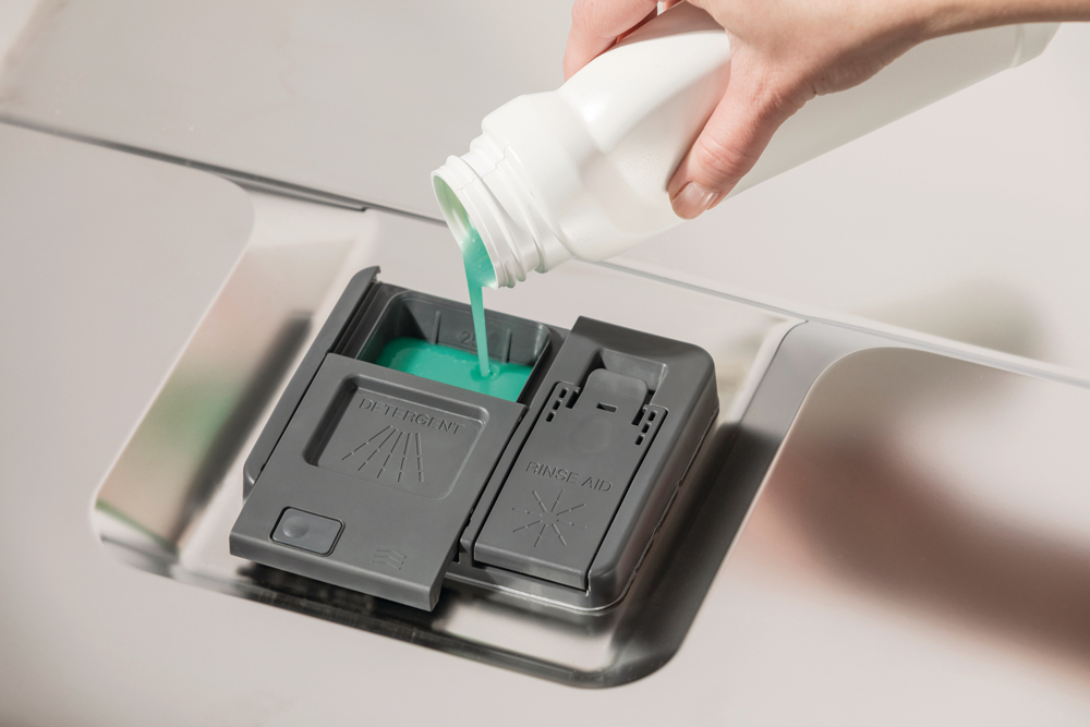 Dozator de detergent minimalist, extensibil