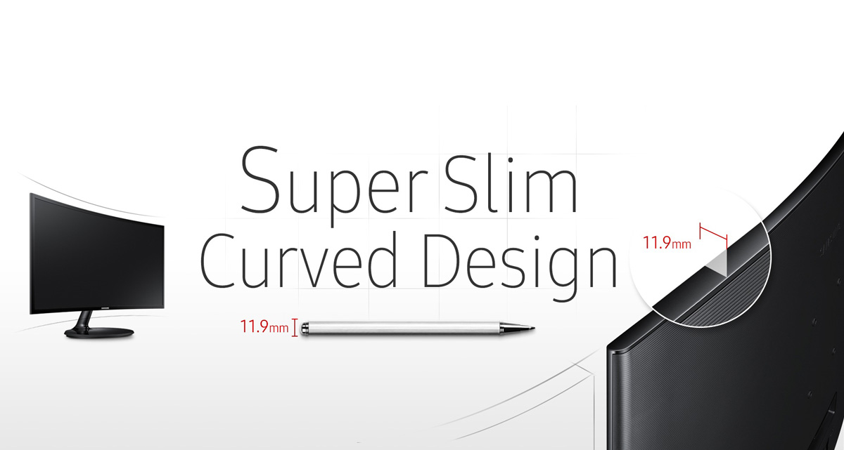 Profil incredibil de subțire și design curbat elegant