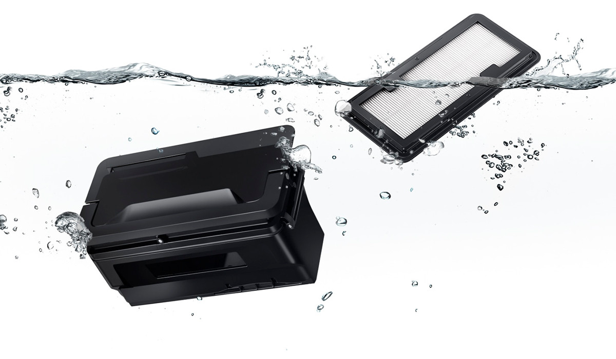 Fully washable dust container