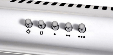 cooker hood push-button slide