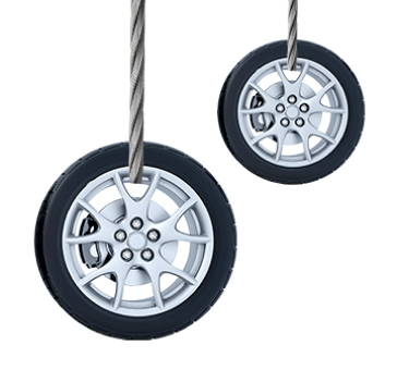 store tires suspended disc