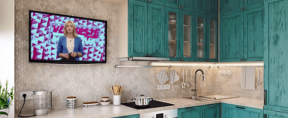 choose tv kitchen