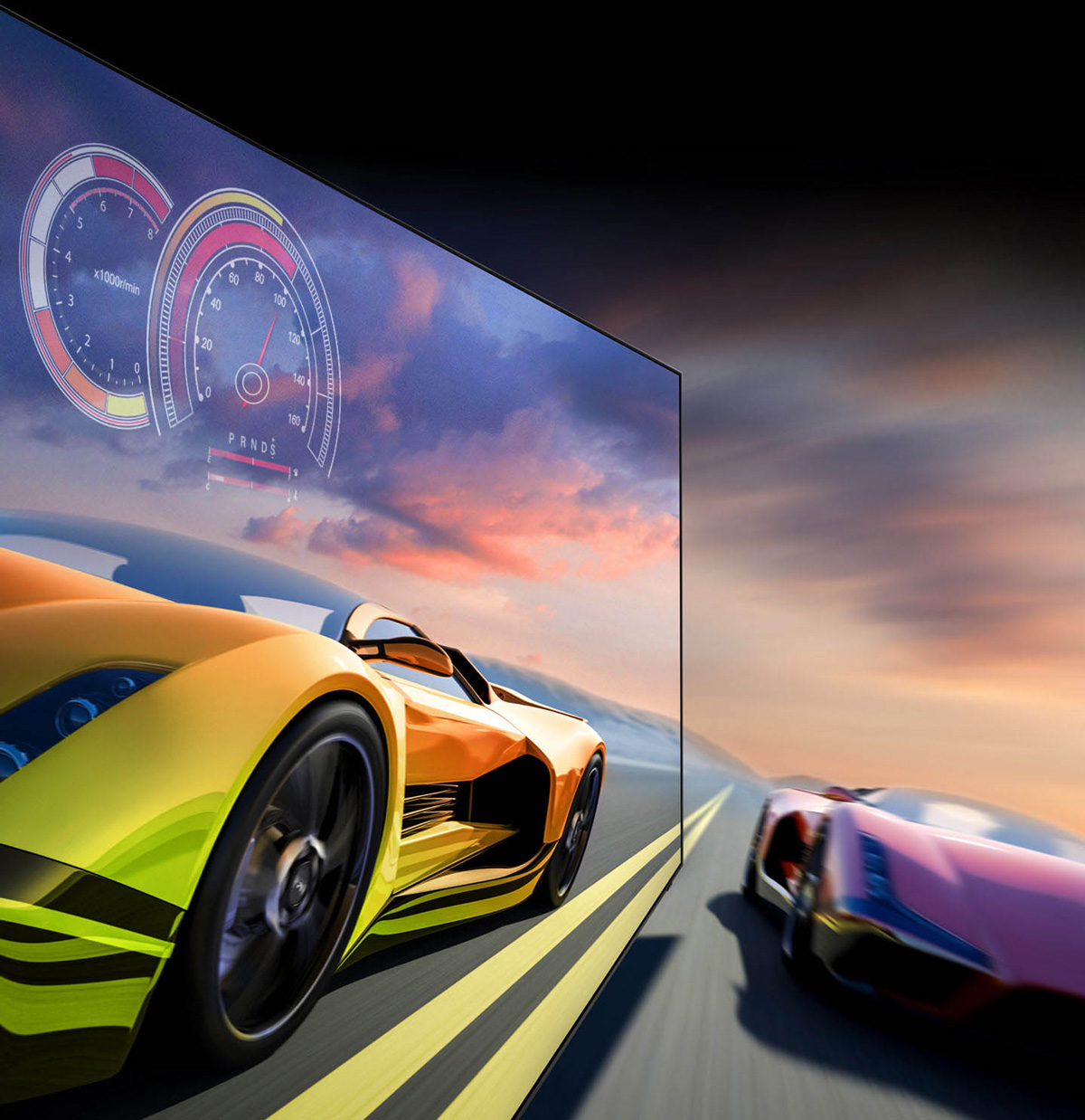 Culoare neagră profundă și vibrantă datorită punctelor cuantice.