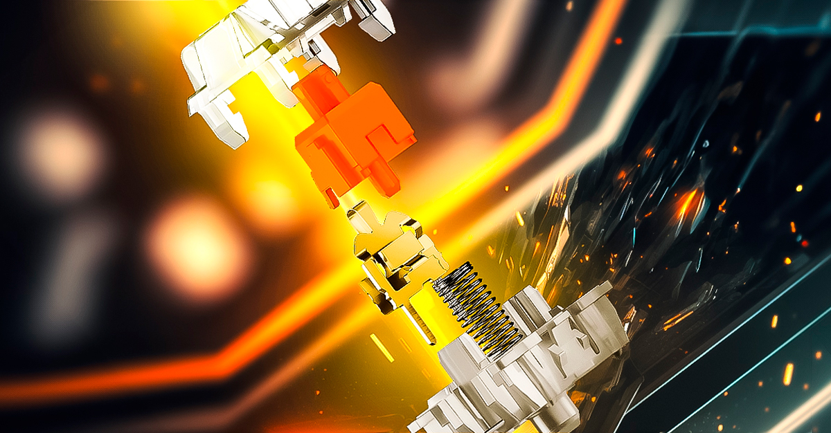 Наши новые переключатели Hator Aurum смазаны на заводе и доступны в линейных (оранжевом) и щелчковых (индиго) вариантах. В переключателях используются длинные пружины. Основание корпуса выполнено из пластика ROM, стержень из пластика POK. Верхняя часть переключателя изготовлена из прозрачного поликарбоната с линзой, контакты покрыты композитным золотом.