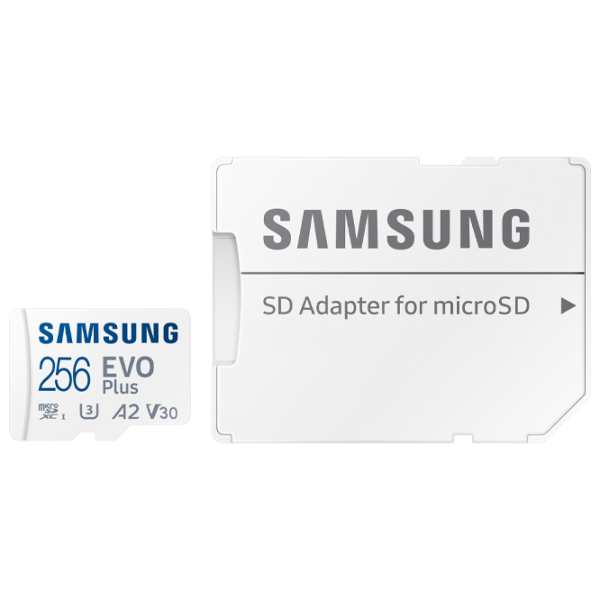 Карта памяти Samsung EVO Plus 256 ГБ MicroSD/ Class10 photo 2 Карта памяти Samsung EVO Plus 256 ГБ MicroSD/ Class10 photo 2
