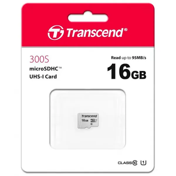 Карта памяти Transcend 16 ГБ MicroSD Card/ UHS-I (300X) photo 2
