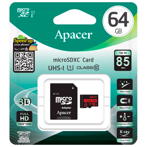 Карта памяти Apacer 34639008 64 ГБ MicroSD/ Class10 photo 4