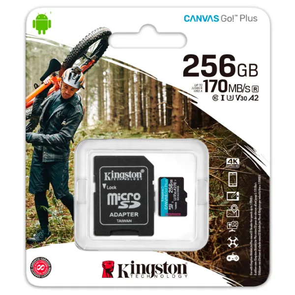 Карта памяти Kingston Canvas Go! Plus 256 ГБ MicroSD/ Class10 photo 5