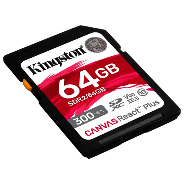 Карта памяти Kingston Canvas React Plus 64 ГБ SD/ Class10 photo 2