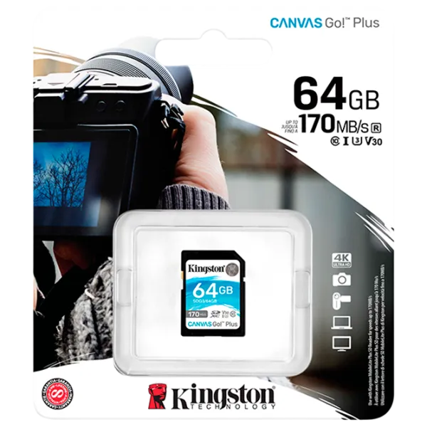 SD Card Kingston Canvas Go! Plus 64 GB SD/ Class10 photo 3