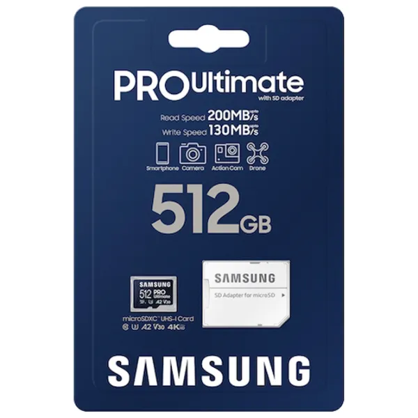 Карта памяти Samsung PRO Ultimate 512 ГБ MicroSD/ UHS-I (U3) photo 4