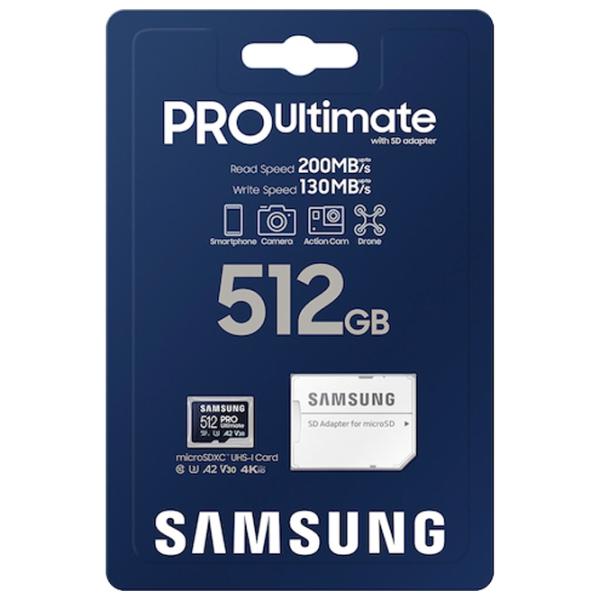 Карта памяти Samsung PRO Ultimate 512 ГБ MicroSD/ UHS-I (U3) photo 4