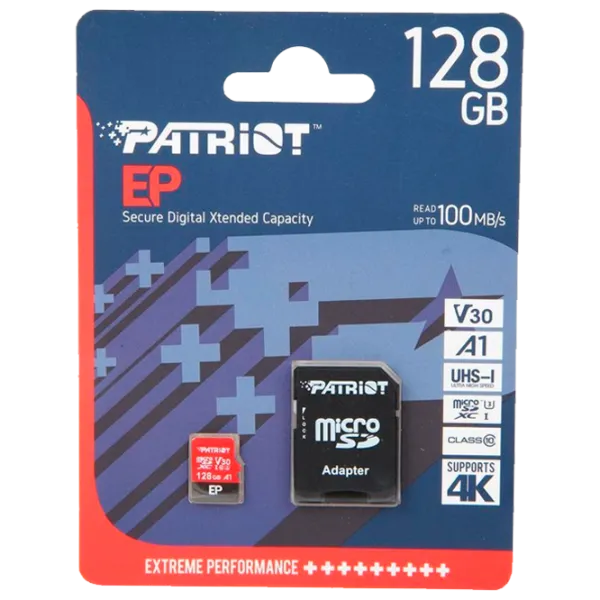Карта памяти Patriot V30 A1 128 ГБ MicroSD/ Class10 photo 3 Карта памяти Patriot V30 A1 128 ГБ MicroSD/ Class10 photo 3