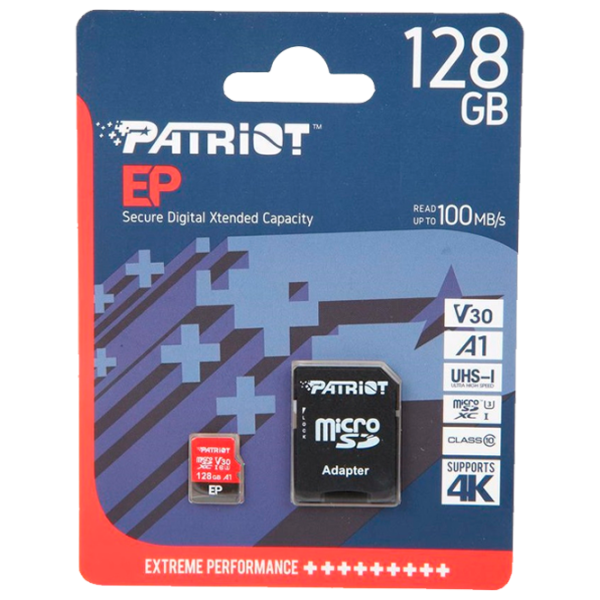 Карта памяти Patriot V30 A1 128 ГБ MicroSD/ Class10 photo 3 Карта памяти Patriot V30 A1 128 ГБ MicroSD/ Class10 photo 3