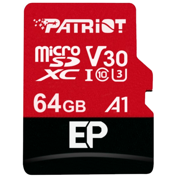 Карта памяти Patriot EP Series 64 ГБ MicroSD/ Class10 photo 2 Карта памяти Patriot EP Series 64 ГБ MicroSD/ Class10 photo 2