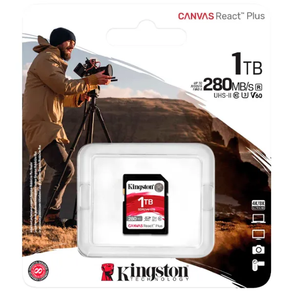 Карта памяти Kingston Canvas React Plus 1 ТБ SD/ UHS-II photo 3
