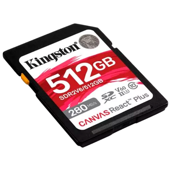 Карта памяти Kingston Canvas React Plus V60 512 ГБ SD / Class10 photo 2