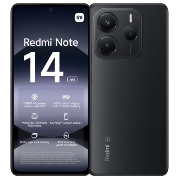 Xiaomi Redmi Note 14 5G 8 GB/ 256 GB/ Dual SIM/ Black Midnight photo 4