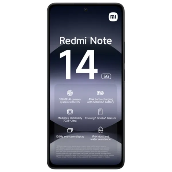 Xiaomi Redmi Note 14 5G 8 GB/ 256 GB/ Dual SIM/ Black Midnight photo 5