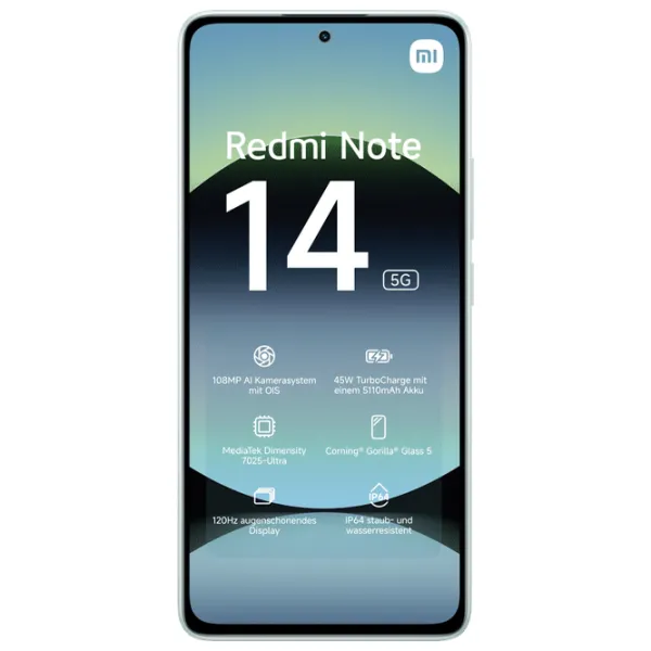 Xiaomi Redmi Note 14 5G 8 ГБ/ 256 ГБ/ Dual SIM/ Зеленый Коралловый photo 4
