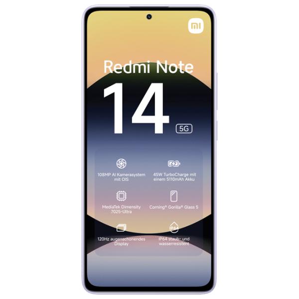 Xiaomi Redmi Note 14 5G 8 GB/ 256 GB/ Dual SIM/ Purple Lavender photo 4
