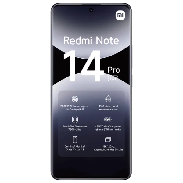 Xiaomi Redmi Note 14 Pro 5G 8 GB/ 256 GB/ Dual SIM/ Black Midnight photo 4