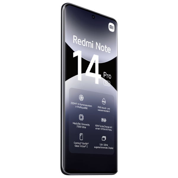 Xiaomi Redmi Note 14 Pro 5G 8 GB/ 256 GB/ Dual SIM/ Black Midnight photo 5