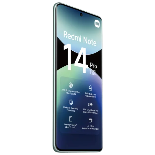 Xiaomi Redmi Note 14 Pro 5G 8 GB/ 256 GB/ Dual SIM/ Green Coral photo 5